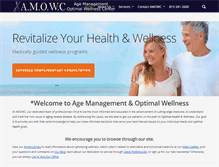 Tablet Screenshot of agemanagementoptimalwellness.com